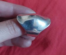 Huge vintage shield ring sterling silver