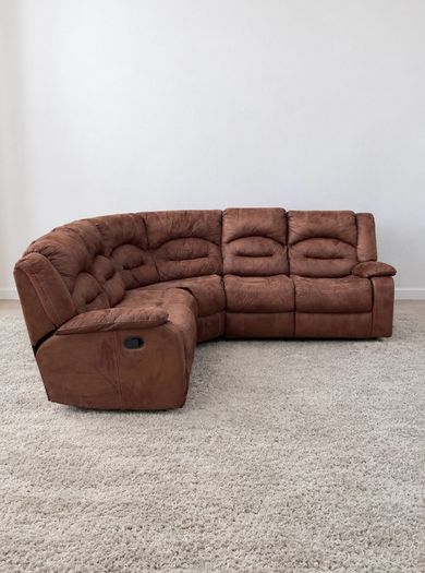 brown Recliner corner sofa