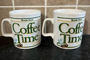 A Pair of Vintage Coffee Time Mugs
