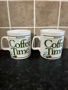 A Pair of Vintage Coffee Time Mugs