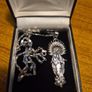 Silver Tone Virgin Mother Mary Necklace Image 6