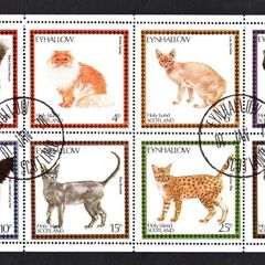 1978 Scotland Holy Islands Cats (Cinderella Stamps) miniature sheet showing Fine Used