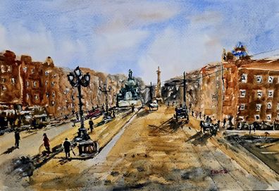 Dublin 1916 watercolour