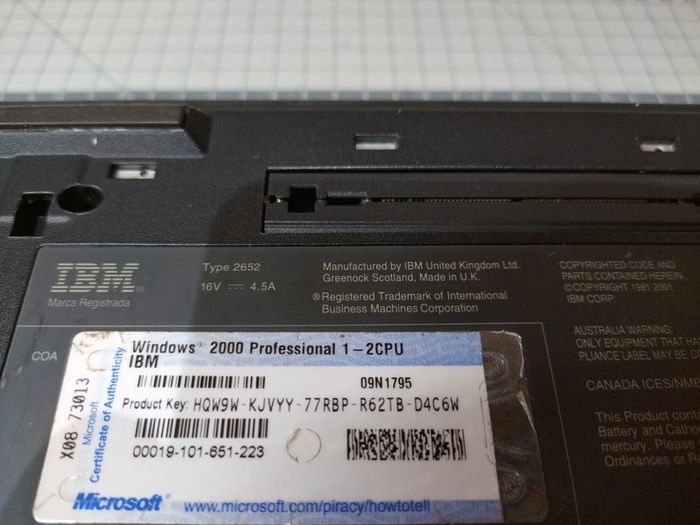 IBM ThinkPad A31 laptop
