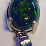 Ethiopian Black Opal 1.19 ct, S925 Silver Pendant rhodium plated Image 7