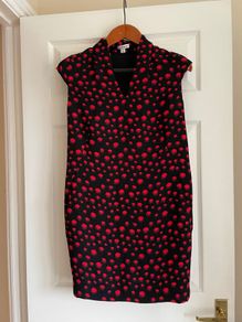 Whistles Black and Red Dress - Size 6