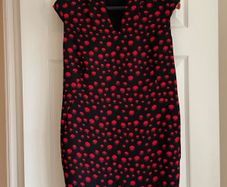 Whistles Black and Red Dress - Size 6