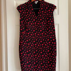 Whistles Black and Red Dress - Size 6
