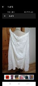 Ladies Sandwich white 100% cotton fully lined skirt. Like new.