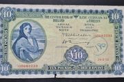 Ireland 1973 Lady Lavery 10 Pound  Banknote