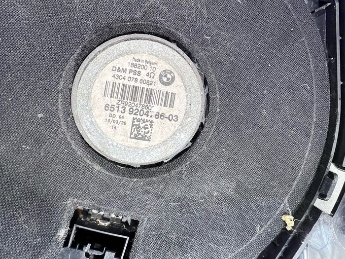 Bmw 320 3 Series 2011 E92 E93 Coupe Subwoofer (o/s Driver) 9204786-03 A3l3b312g