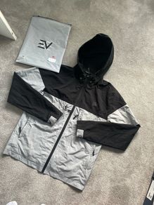 Envii white and black windbreaker