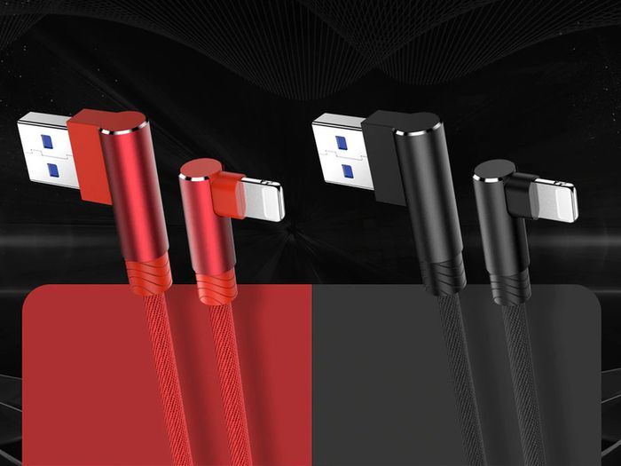 NOHON 3M Apple 3A Lightning Fast Charger & Data Sync 90 Degree Elbows Nylon Braided Cable (Brand New/Warranty)