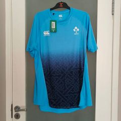Mens Ireland Rugby IRFU Superlight Training T-Shirt Blue
