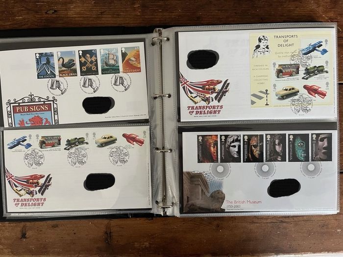Collection of  87 UK First Day Cover stamps 2003 to 2006 in album