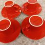 Espresso cups and saucers x 4 Image 2