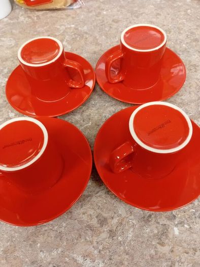 Espresso cups and saucers x 4