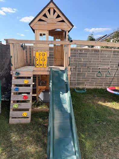 wooden swing set
