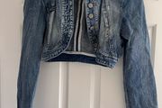 Short Cropped Denim Jacket Size S