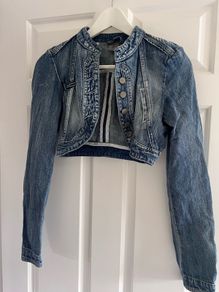 Short Cropped Denim Jacket Size S
