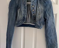 Short Cropped Denim Jacket Size S