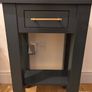 Solid Wood Grey Hall Console Table with Drawer Image 2