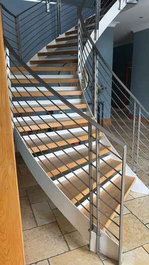 Stainless steel staircase