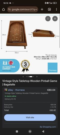 Wooden pinball machine