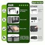 Portable Folding Grill BBQ Tables, Folding Grill Table,Height Adjustable Aluminium Camping Table with Resistant Mesh Desktop for Outside, Picnic, Dining, Party, 60 cm x 40 cm, Black Image 6