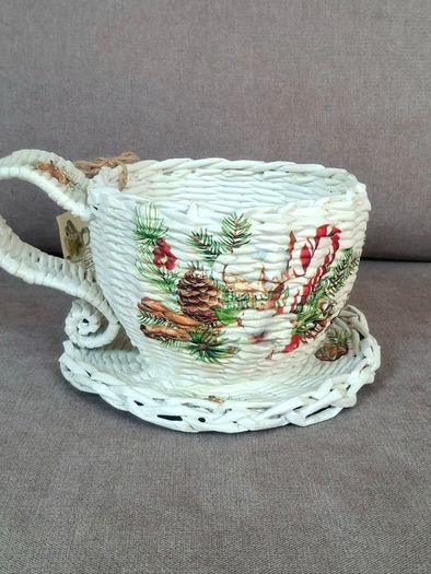 Handmade newspaper basket