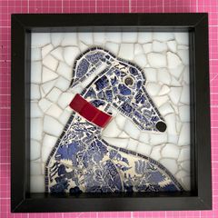 Handmade Framed Mosaic Lurcher/Greyhound