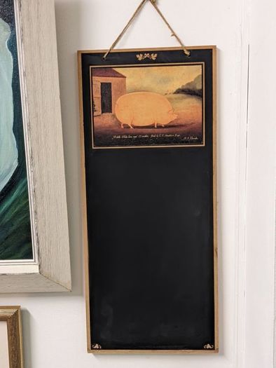 Vintage pig blackboard