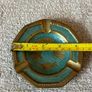 Vintage Octagonal Brass and Enamel Ashtray Image 3