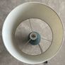 Tall table lamp - dark green base, cream shade Image 2