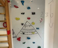 Kids Indoor Climbing Wall - 2 Large Panels With Climbing Holds