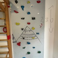 Kids Indoor Climbing Wall - 2 Large Panels With Climbing Holds