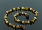 Genuine Amber Beads Teething Baby Necklace Double Bracelet Anklet FREE GIFT BOX
