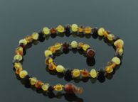 main image for ad Genuine Amber Beads Teething Baby Necklace Double Bracelet Anklet FREE GIFT BOX