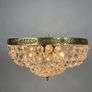 Vintage 1960s Italian Brass & Crystal Pendant Light Image 4