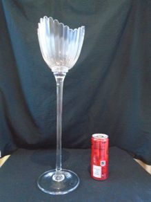 Decorative hand made art glass night light/candle holder