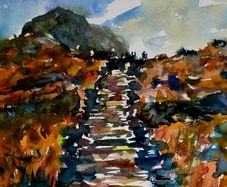 diamond hill Connemara watercolour