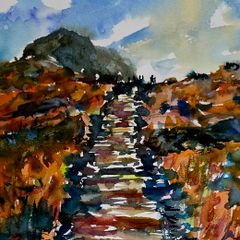 diamond hill Connemara watercolour