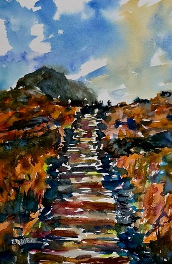 diamond hill Connemara watercolour