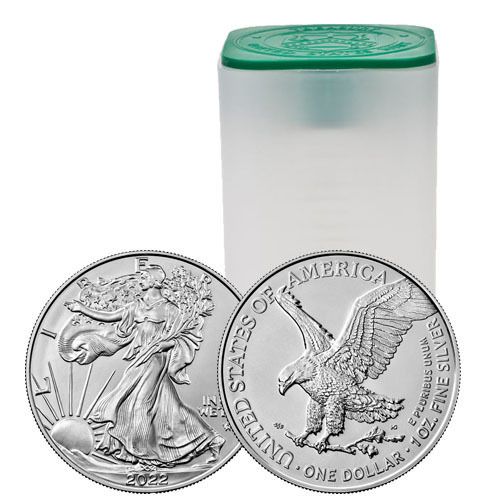 2022 USA 1 Dollar 1 oz Silver Bullion Coin American Eagle BU. (In Capsule)