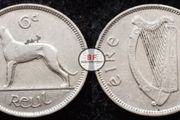 [#618] - Ireland 1939 | Irish 6d | Six Pence | Wolfhound | KM.13