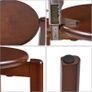 4pcs Solid Stackable Wood Round Stool, Shoes change Dressing Stool for Living Room, Dining Room, Kitchen, Classroom, 27/27/45CM Brown Image 6