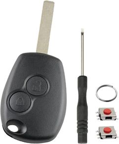 2 Buttons For Vauxhall Vivaro Key Fob Case Cover for Renault Trafic Master Kangoo Modus Clio Twingo Dacia Sandero Duster Vauxhall Movano Key Shell Replacement with VA2 Blade