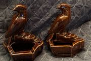 A Pair of Ceramic Bird Ashtrays