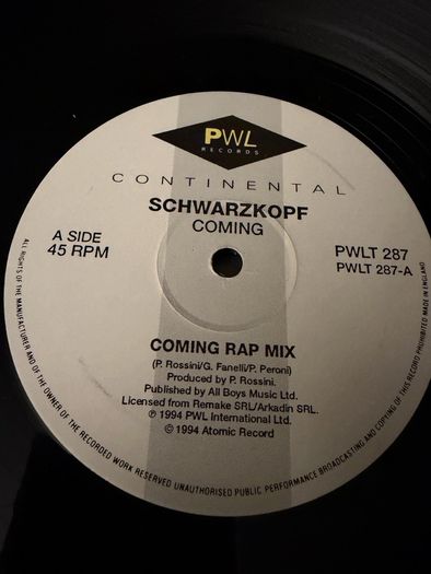 Schwarzkopf Coming 1994 UK 12 inch Vinyl