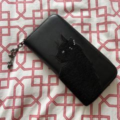 Womens black cat wallet